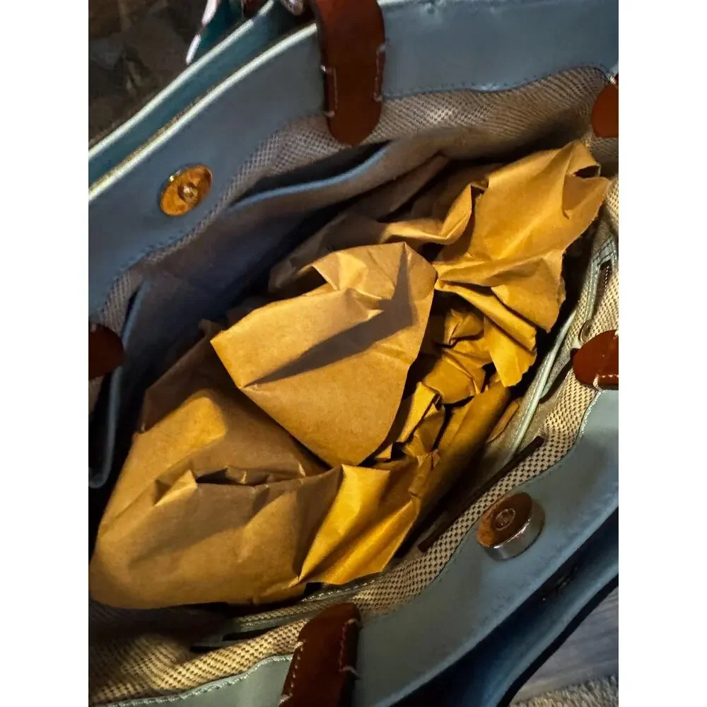 Dooney & Bourke Barlow Satchel Handbag – Robins Egg Blue Leather Crossbody Bag - Picture 10 of 16